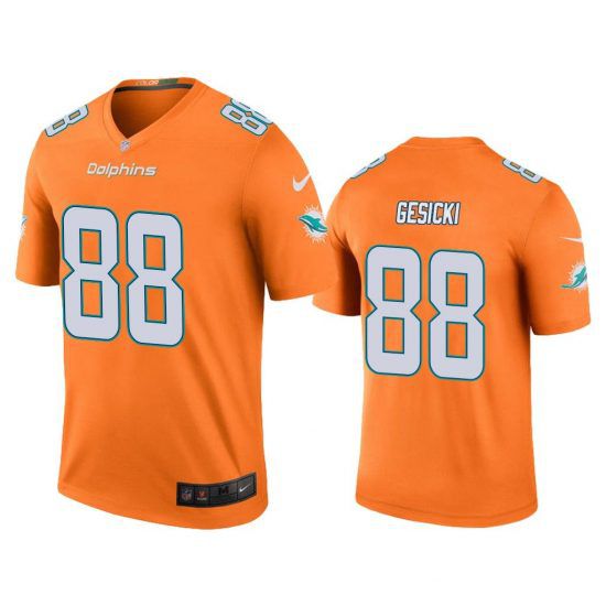 Men Miami Dolphins #88 Mike Gesicki Nike Orange Color Rush Limited NFL Jersey